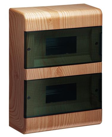 Щиток ОП Тусо на 18мод. c 2-мя дв. 225х323х94мм бук светлой основе Ruvinil 68018-38М TYCO