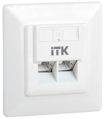 Внутренняя информационная розетка RJ45 кат. 6 FTP 2 порта - CS2-1C06F-2-1 IEK