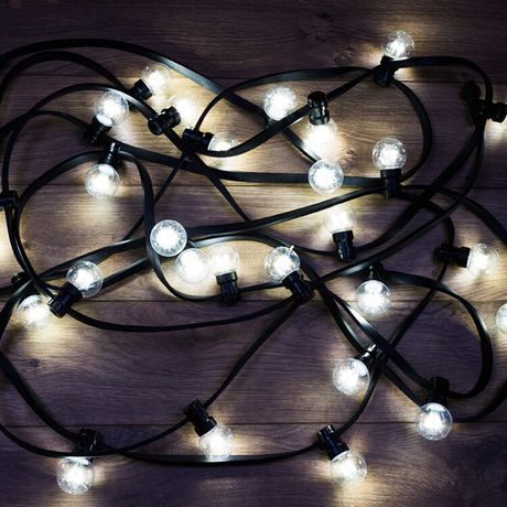 Гирлянда светодиодная "LED Galaxy Bulb String" 10м 6х30LED бел. 25Вт 220-240В IP65 соединяемая провод каучук черн. Neon-Night 331-325