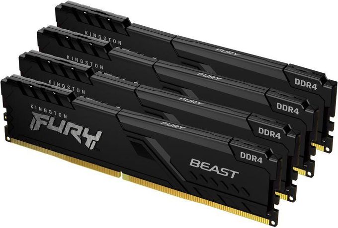 Память оперативная KF426C16BBK4/128 128GB 2666MHz DDR4 CL16 DIMM (Kit of 4) FURY Beast Black KINGSTON 1000632820