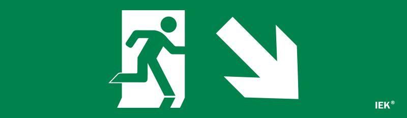 Этикетка самоклеящаяся 310х90мм ''Фигура/стрелка вниз вправо'' IEK - LPC10-1-31-09-FVNNAPR