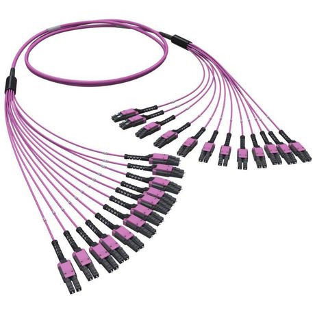 Оптическая разветвительная сборка 24ОВ 50/125 OM4, 12хLC Duplex Uniboot/12хLC Uniboot, 10м | RNFLL24410 DKC ДКС