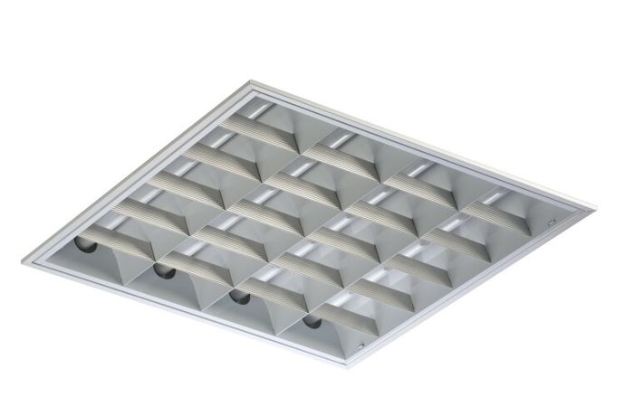 Светильник люминесцентный встраиваемый ЭПРА TLC418 W EL 595x595x85мм без ламп IP20 белый | 15589 TechnoLux