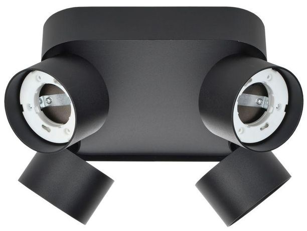 Светильник 4044 накладной потолочный под лампу 4хGX53 черный IEK - LT-UPB0-4044-GX53-1-K02