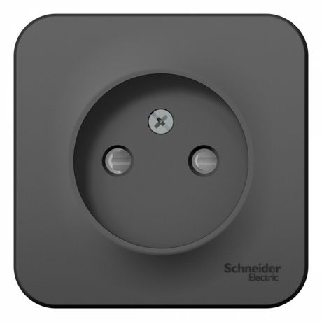 Розетка BLANCA наружная без заземления со шторками с изоляционной пластиной 16А 250В антрацит - BLNRA001116 APC