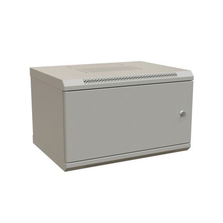 Шкаф настенный 19-дюймовый 19'''' 6U 367x600х600мм металлическая передняя дверь с замком серый RAL 7035 WRline '''' - 520995