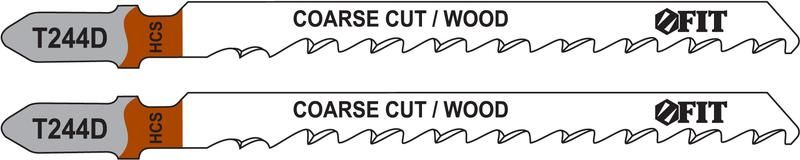 Полотно по дереву HCS разведенные шлифованные зубья 100/74/4мм (T244D) (уп.2шт) FIT 40940 РОС