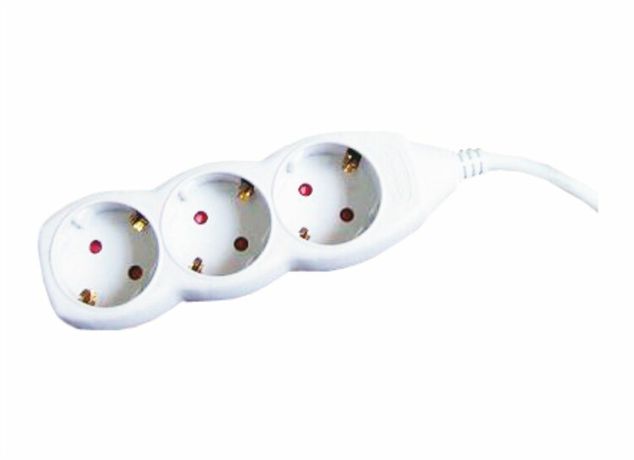 Удлинитель бытовой У03 3 гнезда, 5метров, с заземлением ПВС 3х1мм2 16А/250В | SQ1303-0002 TDM