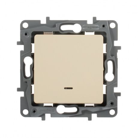 Выключатель 1-кл. СП Etika 10А IP20 250В 10AX с подсветкой/индикацией безвинтов. зажимы механизм сл. кость IEK 672303 Legrand