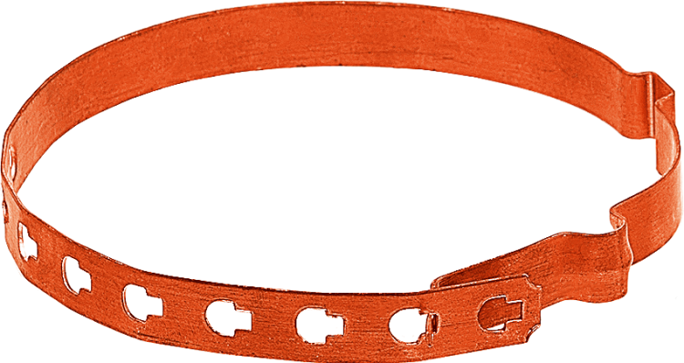 Держатель проводника круглого 8 мм для водосточных труб 80-120 мм, медь|91060|Ezetek