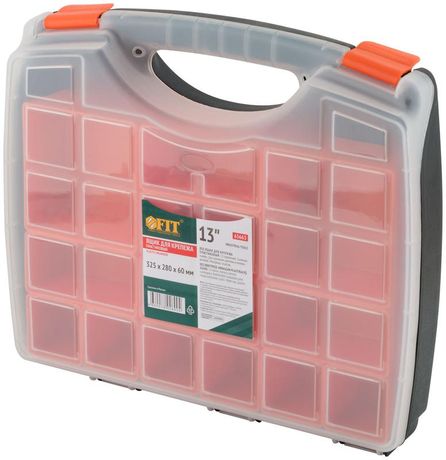 Ящик для крепежа (органайзер) съемные ячейки 13дюйм ( 325х280х60мм ) FIT 65663 РОС