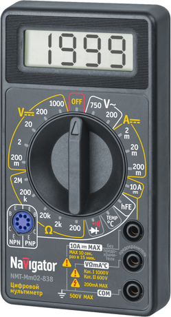Мультиметр цифровой Navigator NMT-Mm02-838 (838) - 23921 82432