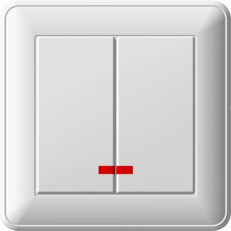 Выключатель 2-кл. СП W59 16А IP20 с подсветкой в сборе бел. SchE VS516-251-18 APC