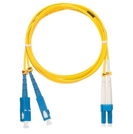 Патч-корд NMF-PC2S2C2-SCU-LCU-003 волоконно-оптический переходн. одномод. 9/125мкм стандарта OS2 SC/UPC-LC/UPC двойн. LSZH нг(В)-HFLTx 2мм желт. 3м NIKOMAX