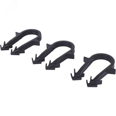 Скоба якорная с двойным креплением для труб д.16-20мм, цвет черный, 50 мм - SMF-0005-001620 STOUT RG0090KUAN84KG