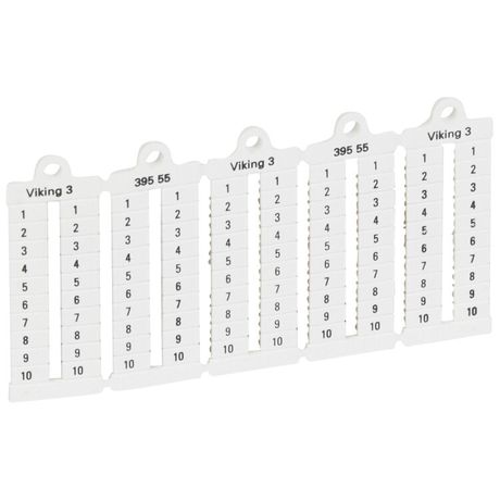 Пластина маркиров. Viking3 шаг 6мм цифры 1-10 верт. Leg 039555 Legrand