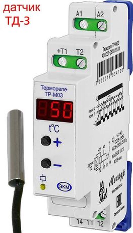 Реле температурное ТР-М03 ACDC36-265В УХЛ2 с ТД-3 (спец.) Меандр A8302-16934175