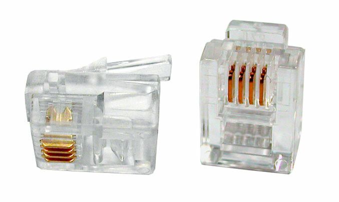 Телефонный разъем RJ-12(6P4C) (3/3 микродюйма) (100 шт) - 49379 Hyperline