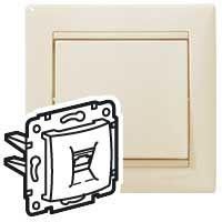 Механизм розетки телеф. СП Valena 2хRJ11 сл. кость блист. Leg 696742 Legrand