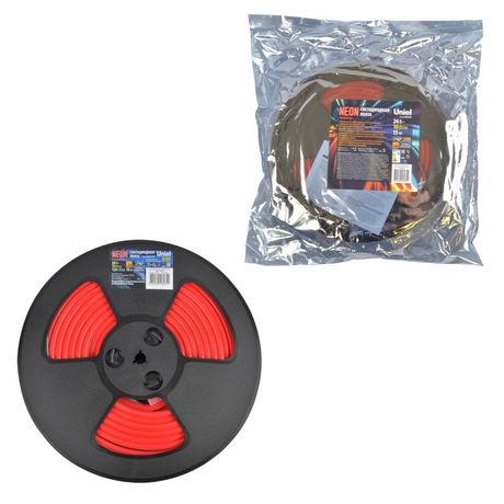 Светодиодная гибкая герметичная лента. NEON ULS-N11-2835-120LED/m-8mm-IP67-DC24V-10W/m-15M-RED катушка 15м в герметичной упаковке красный свет - UL-00009101 Uniel