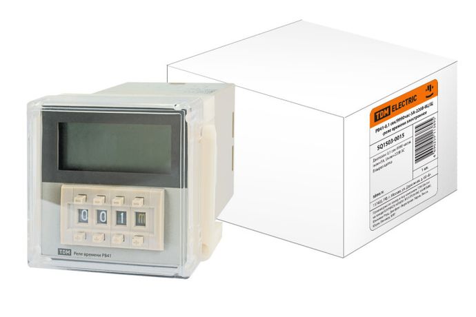 Реле времени РВ41-0,1сек/9990час-5А-220В-8Ц/Щ | SQ1503-0015 TDM