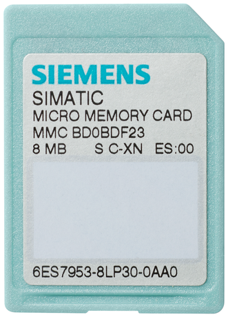 Карта памяти SIMATIC S7-300/C7/ET 200 3.3В NFLASH 8Mb Siemens 6ES79538LP310AA0