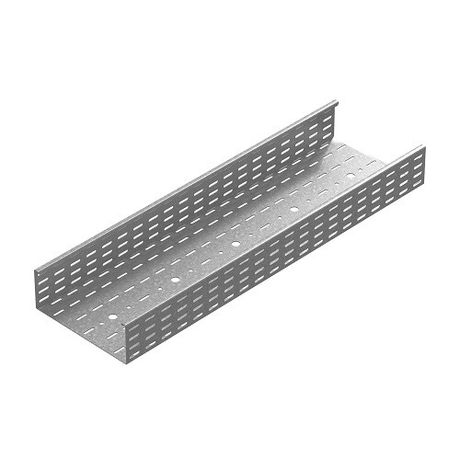 Промышленный лоток кабельный перфорированный 300х110х3000, толщ. 2,0 мм, Сендзимир цинк, 011310 | ПЛКП-300х110х3000-2,0-СЦ Ostec