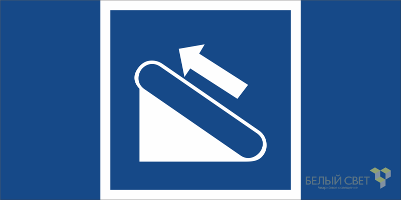 Знак безопасности NPU-2110.D04 "Эскалатор (подъемник)" Белый свет a20434 BS