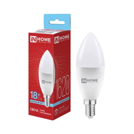 Лампа светодиодная LED-СВЕЧА-VC 18Вт свеча 6500К E14 1620лм 230В IN HOME 4690612065311 IN HOME арт. 4690612065311