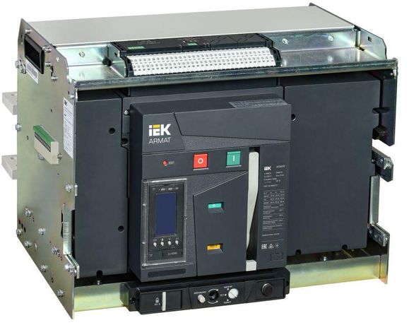 Выключатель автоматический воздушный ARMAT выдвижного исполнения 3P G 135кА 4000А расцепитель TY с комплектом аксессуаров 220В: мотор привод катушка включения отключения - AR-ACB-3VG-135-4000A-TYCF IEK