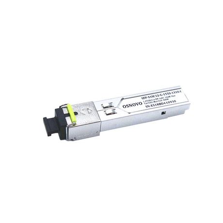 Модуль SFP промышленный SC 125 Гбит/сек до 3км Tx:1550/Rx:1310 DDM SFP-S1SC12-G-1550-1310-I OSNOVO 1000634340