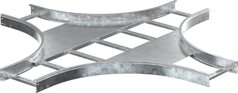 Ответвитель для лотка Х-образ. 80х600 R600 HDZ LESTA IEK CKR05-4-080-600-HDZ