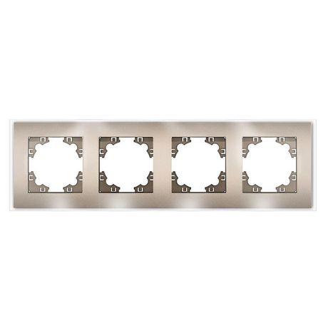 Афина рамка стеклянная четырехместная универсальная, шампань (еврослот) - 2281 Союз