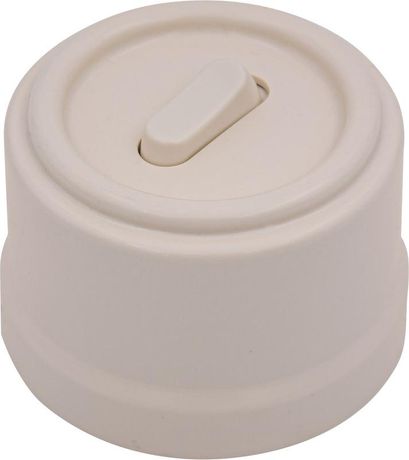 Выключатель Лизетта 1-кл. проходной, пластик, цвет Песочное золото (клавишный) - B1-221-24 BIRONI