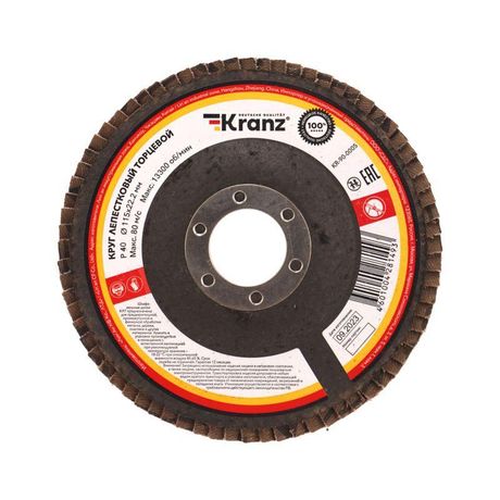 Круг лепестковый торцевой, P40, 115х22,2мм | KR-90-0005 Kranz