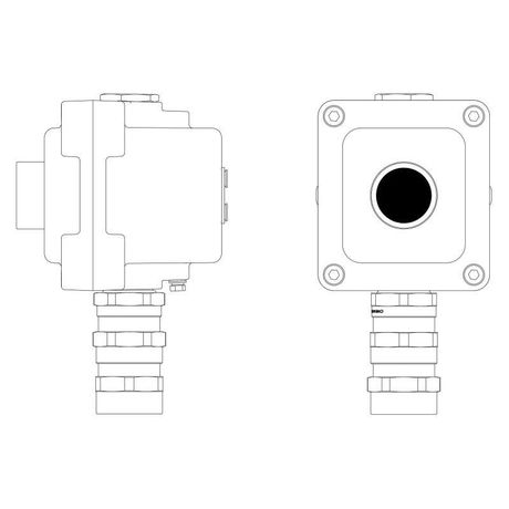 Пост управления взрывонепроницаемый из алюминия LCSD-01-B-MC-P1B(11)x1-PCMB-KA3MHK - LCSD21000006 ДКС