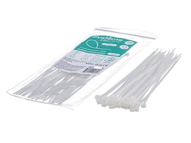 Стяжка кабельная MultiSet 370х4.8 Белая (100шт) - IMT37048W APC
