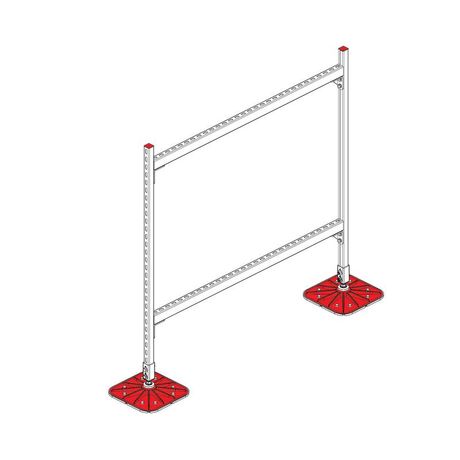 Конструкция опорная для горизонт. прямоугольн. воздуховодов и метал. лотков кабеленесущих систем TECHNORAPTOR FOOT 1500х1500 KM-TR-F-SSHRAD-1500-1500 КМ TR0096 КМ-Профиль