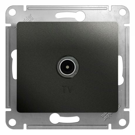 Механизм розетки TV Glossa 4DB проходной антрацит SchE GSL000792 APC