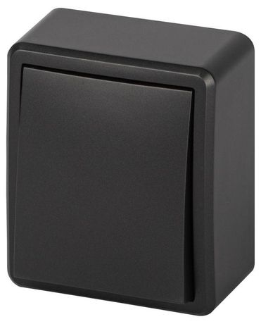 Выключатель одноклавишный наружный (открытой установки) IP 20 антрацит 10А 250В винтовые зажимы ЭРА Эксперт 11-1201-05 - Б0062989