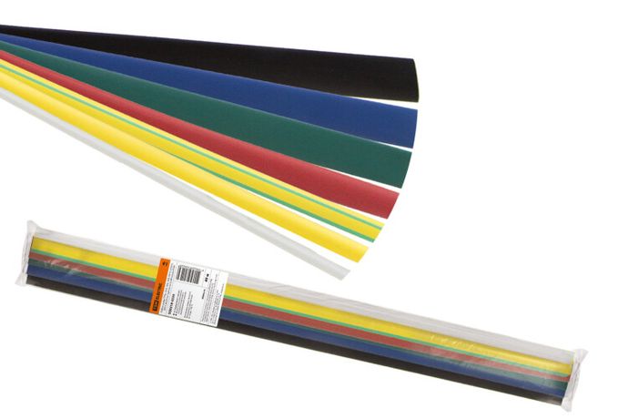 Набор трубок ТУТнг 10/5, 12/6, 16/8, 20/10, 25/12.5, 30/15, 40/20 по 7 цветов 1м (49 м/упак) | SQ0518-0334 TDM