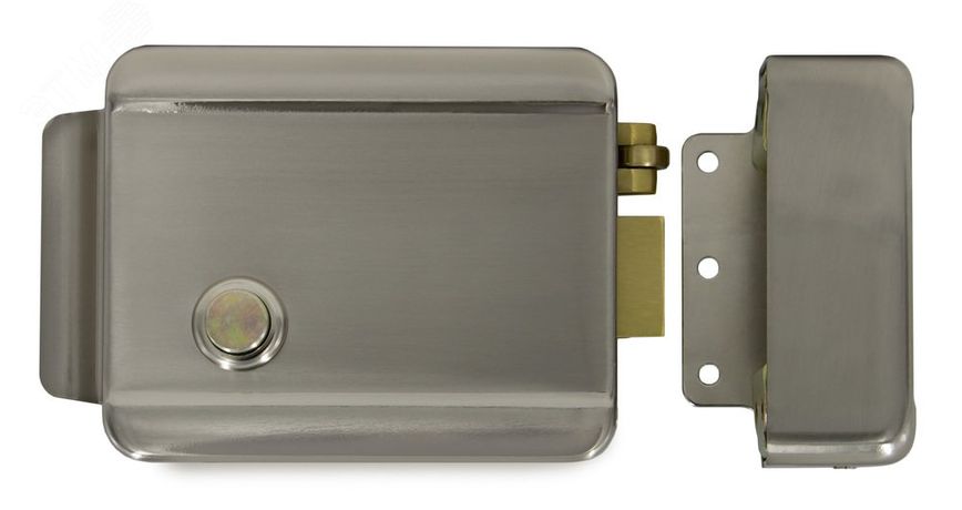 Замок электромеханический, накладной, универсальный (дверь наружу, внутрь), ролик взвода пружины, никелированная сталь, 12В - AT-EL101AWN AccordTec AT-01349