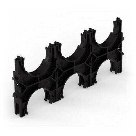 Кластер для двустенных труб d63 мм, тройной, двухсторонний (40 шт/кор) | PR13.02578 Промрукав Строитель