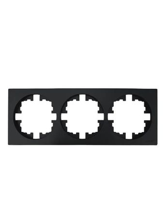 Рамка 3-м OSEN горизонт. квадрат черн. бархат LEZARD 743-4200-148