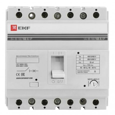 Автоматический выключатель ВА-99 160/160А 4P 35кА EKF | mccb99-160-160-4P