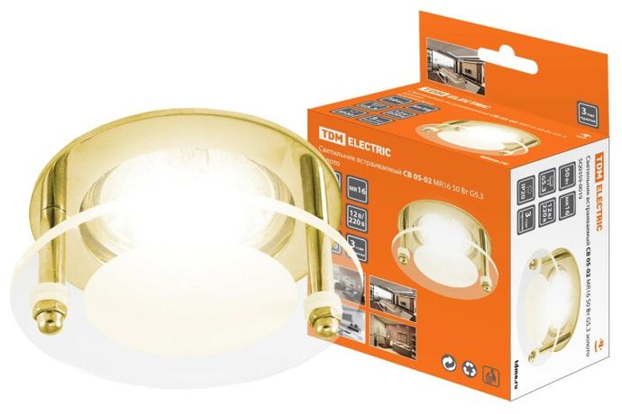 Светильник точечный встраиваемый под лампу СВ 05-02 MR16 50Вт G5.3 золото | SQ0359-0019 TDM