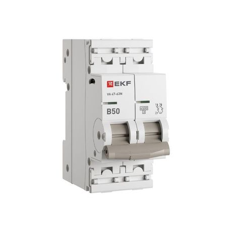 Автоматический выключатель ВА 47-63N 2P 50А (В) 4,5 кА PROXIMA - M634250B EKF