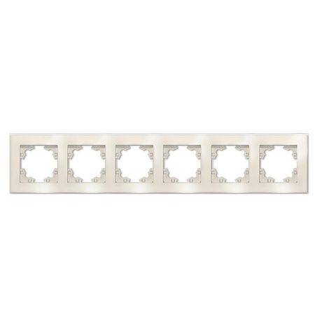 Афина рамка стеклянная шестиместная универсальная, слоновая кость (ivory) (еврослот) - 2277 Союз