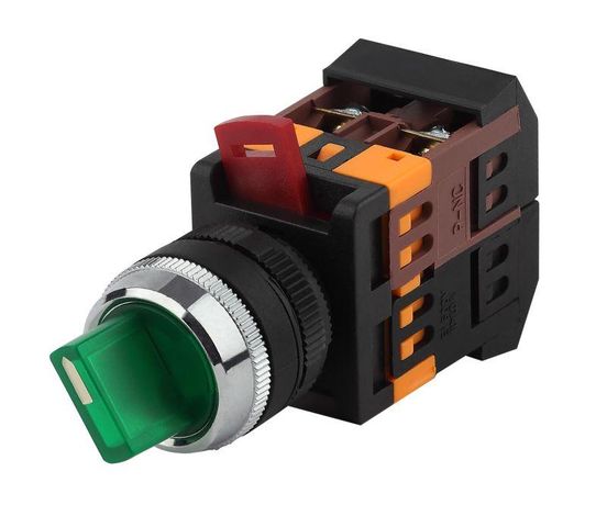 Переключатель ANC-22-2 2 полож. зел. неон/240В I-O 1з+1р BSW10-ANC-2-K06E ЭРА Б0045681