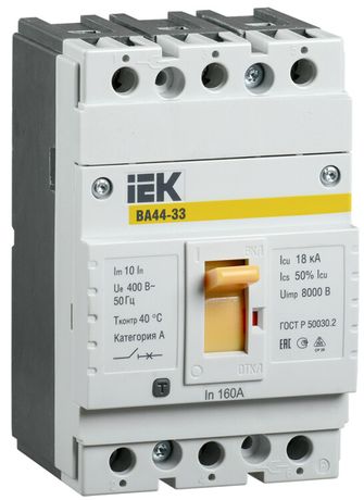 Автоматический выключатель ВА44 33 3Р 50А 15кА - SVA4410-3-0050 IEK